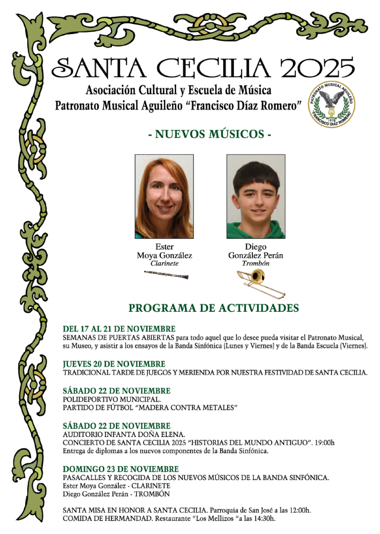 Actos Santa Cecilia 2025